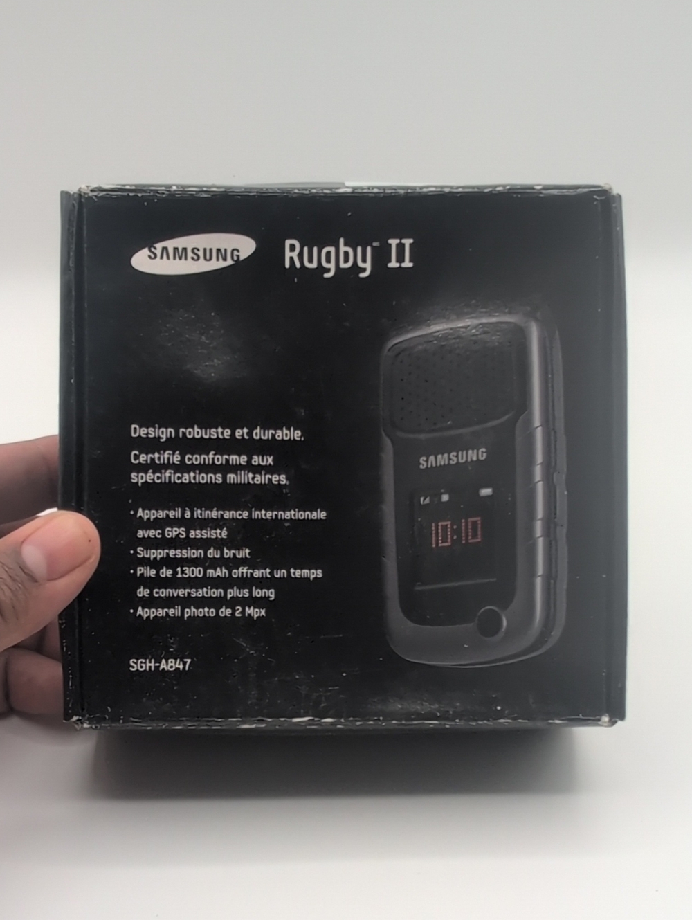 Samsung NWT Rugby II SGH-A847 Rugged Flip Phone Box And Original Accessories